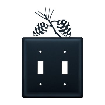 Wrought Iron Pinecone Double Switch Cover