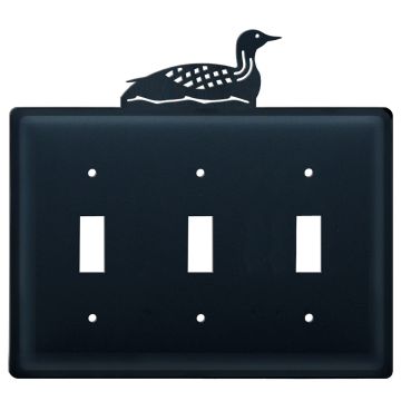Wrought Iron Loon Triple Switch Cover