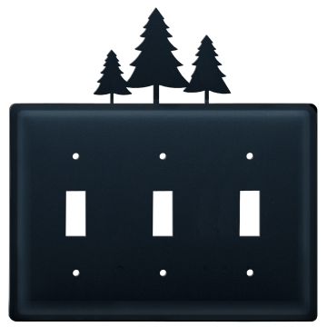 Wrought Iron Pine Triple Switch Cover