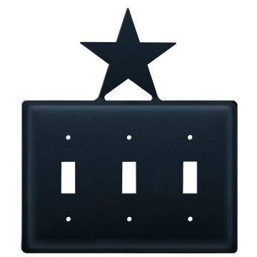 Wrought Iron Star Triple Switch Cover