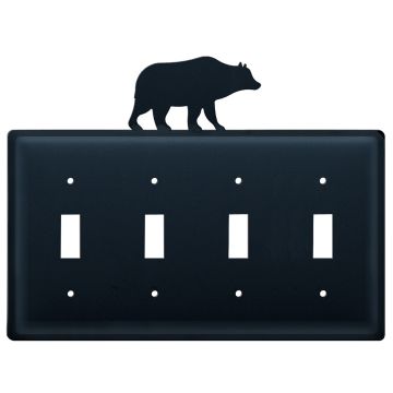 Wrought Iron Bear Quad Switch Cover