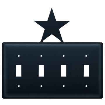 Wrought Iron Star Quad Switch Cover