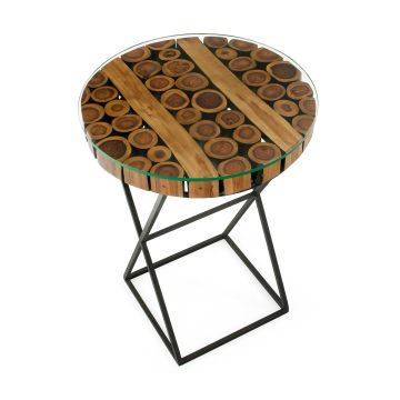 Organic Chic Round Branch Side Table