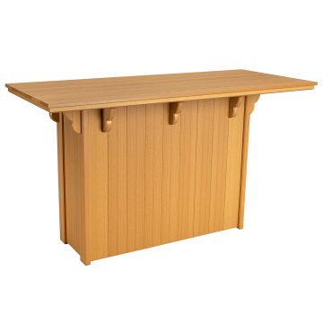 Everwood Signature Poly Bar - Natural Teak Poly Wood Grain