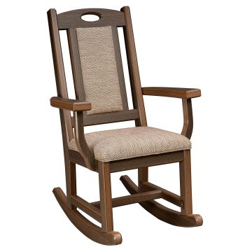 Everwood Signature Poly Rocking Chair - Brazilian Walnut Poly Wood Grain