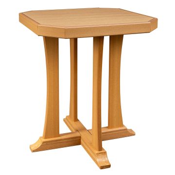 Everwood Signature Square Poly Pub Table - Natural Teak Poly Wood Grain
