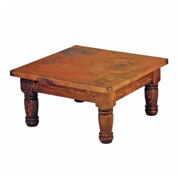 Farmhouse Hammered Copper Coffee Table - 36" Square