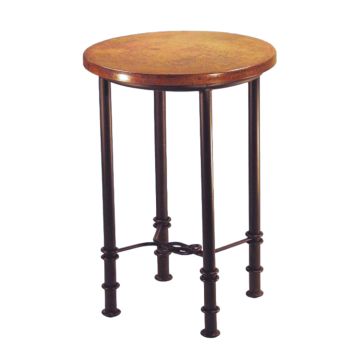 Figure 8 Hammered Copper Pub Table - 30" Diameter