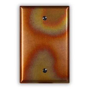 Flamed 1 Blank Copper Switch Plate