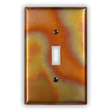 Flamed 1 Toggle Copper Switch Plate
