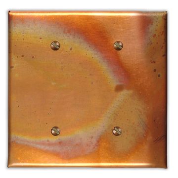 Flamed 2 Blank Copper Switch Plate