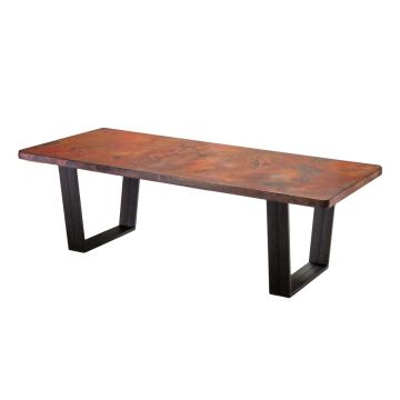 Forged Wedge Hammered Copper Dining Table