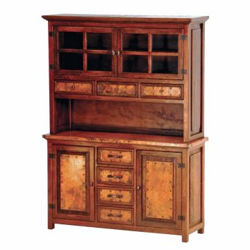 Francisco Hammered Copper 2 Door 4 Drawer Buffet & Hutch