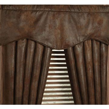 Gatlinburg Chocolate Valance | Shown with Gatlinburg Drapery Panel Set 