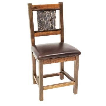 Adventure Mountain Rustic Barn Wood Bar Stool




