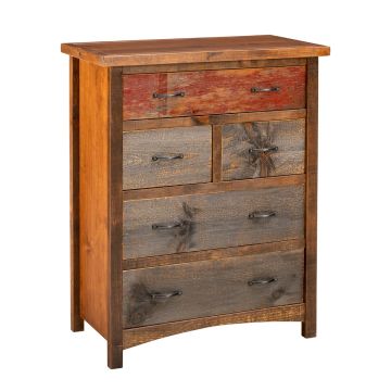 Gold Fields Barn Wood 5 Drawer Chest