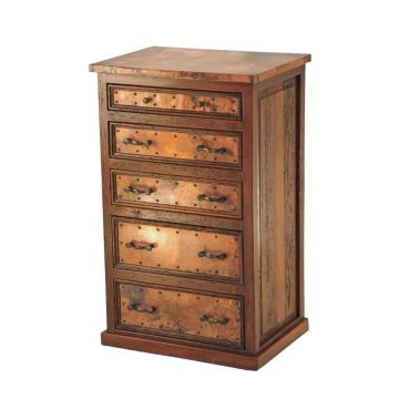 Hammered Copper 5 Drawer Chest