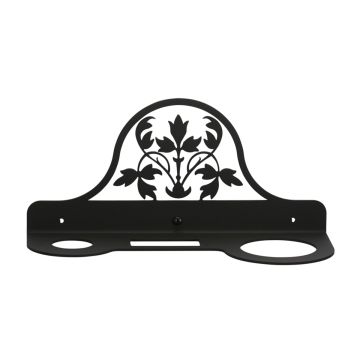 Wrought Iron Floral Hair Dryer Rack