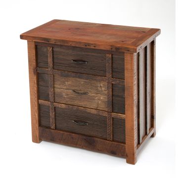 Reclaimed Heritage Oakridge 3 Drawer Barn Wood Chest