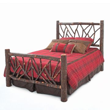 Hickory Log Free Form Branch Bed