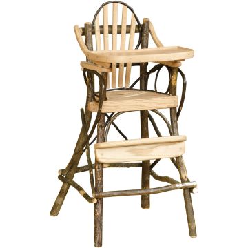 Rustic Hickory Log High Chair