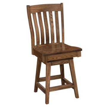 Hillcrest Deep Bend Swivel Bar Stool - Sandstone Finish