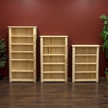 Pine and Cedar Rustic Bookcases--Unfinished