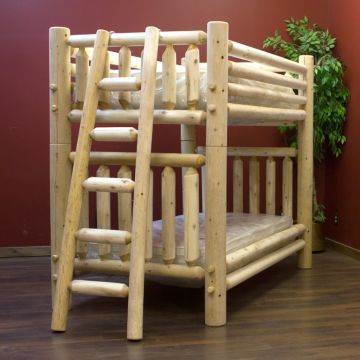 Hidden Lake Classic Twin over Twin Log Bunk Bed