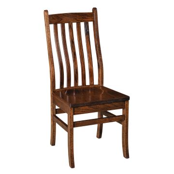 Honest Abe Natural Wood Dining Side Chair - Earthtone Finish