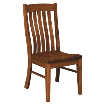 Houghton Lake Deep Bend Dining Side Chair - Asbury Brown Finish