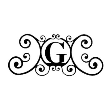 Wrought Iron Letter G House Plaque