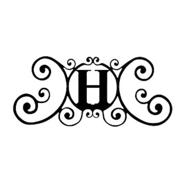 Wrought Iron Letter H House Plaque
