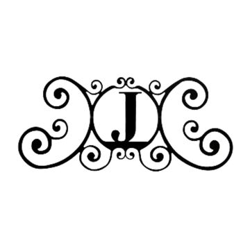 Wrought Iron Letter J House Plaque