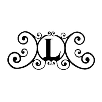 Wrought Iron Letter K House Plaque