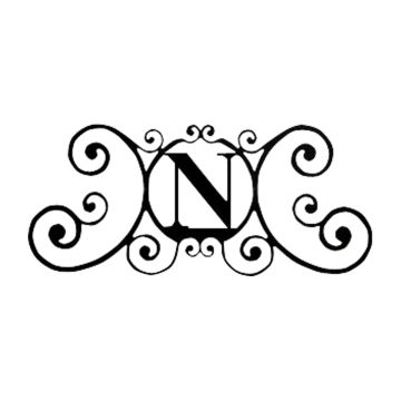 Wrought Iron Letter N House Plaque