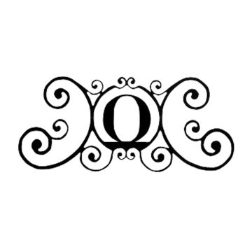Wrought Iron Letter O House Plaque