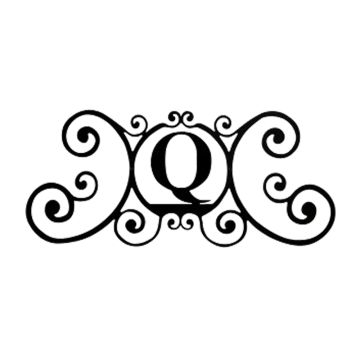 Wrought Iron Letter Q House Plaque