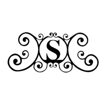 Wrought Iron Letter S House Plaque