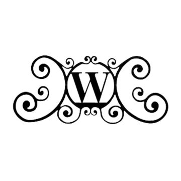 Wrought Iron Letter W House Plaque