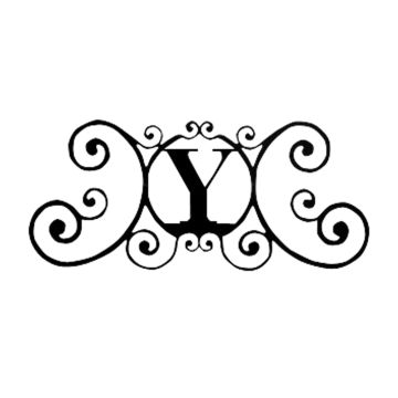 Wrought Iron Letter Y House Plaque