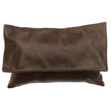 Timber Leather Satchel Decor Pillow