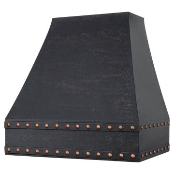 36" Correa Glazed Black Hammered Copper 735 CFM Wall Mounted Range Hood
