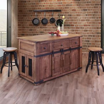 Parota Industrial Kitchen Island