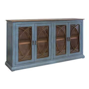 Marlin Blue Barnwood Console