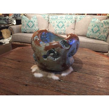 Teak root wood bowl