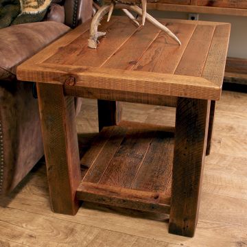 Old Sawmill Timber Frame End Table