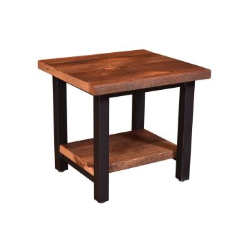 Imperial Urban Reclaimed Barn Wood End Table - Clear Finish