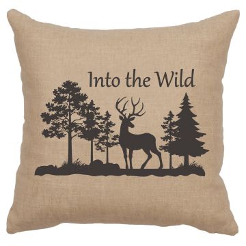 Into The Wild Image Decor Pillow - Natural Linen