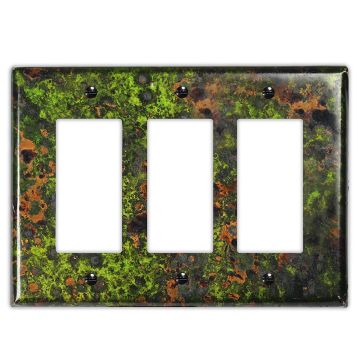 Irish Moss 3 Rocker/GFI Copper Switch Plate