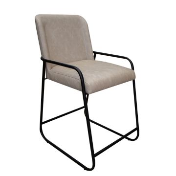 Urban Luxor Counter Stool, Shown in Snow Leather Fabric